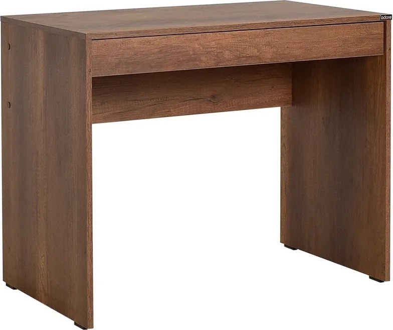 Secretária "Inspire" - 90 x 75 x 55 cm - Nogueira - Design Moderno