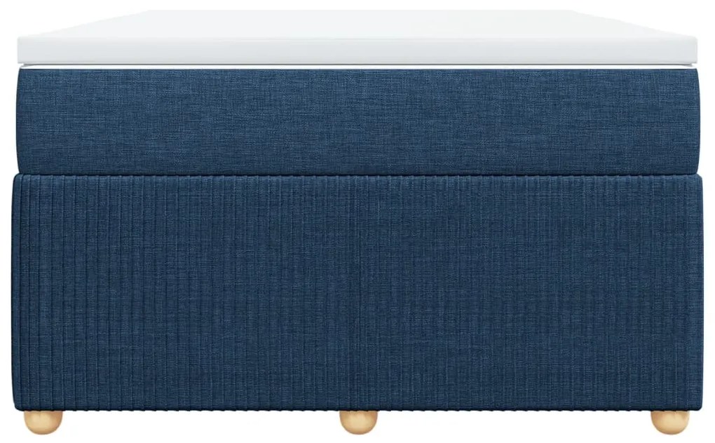 Cama boxspring com colchão 120x190 cm tecido azul