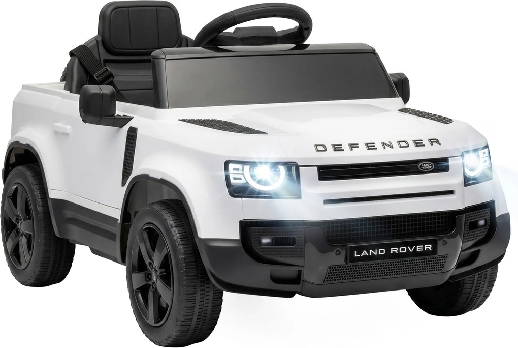AIYAPLAY Carro Elétrico SUV Land Rover Defender 12 V para Crianças com Comando Suspensão e Arranque Suave Branco | Aosom Portugal