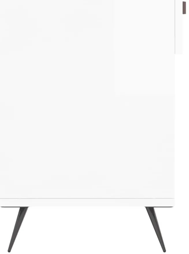 Banco sapateira 102x35x55 cm derivados madeira branco brilhante