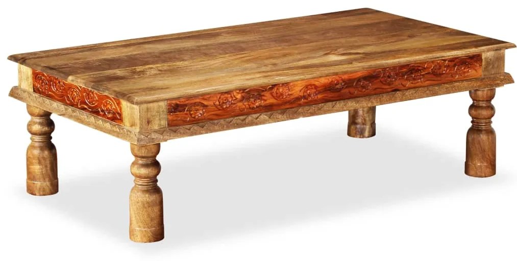 Mesa de centro madeiras mangueira/acácia maciças 110x60x38cm