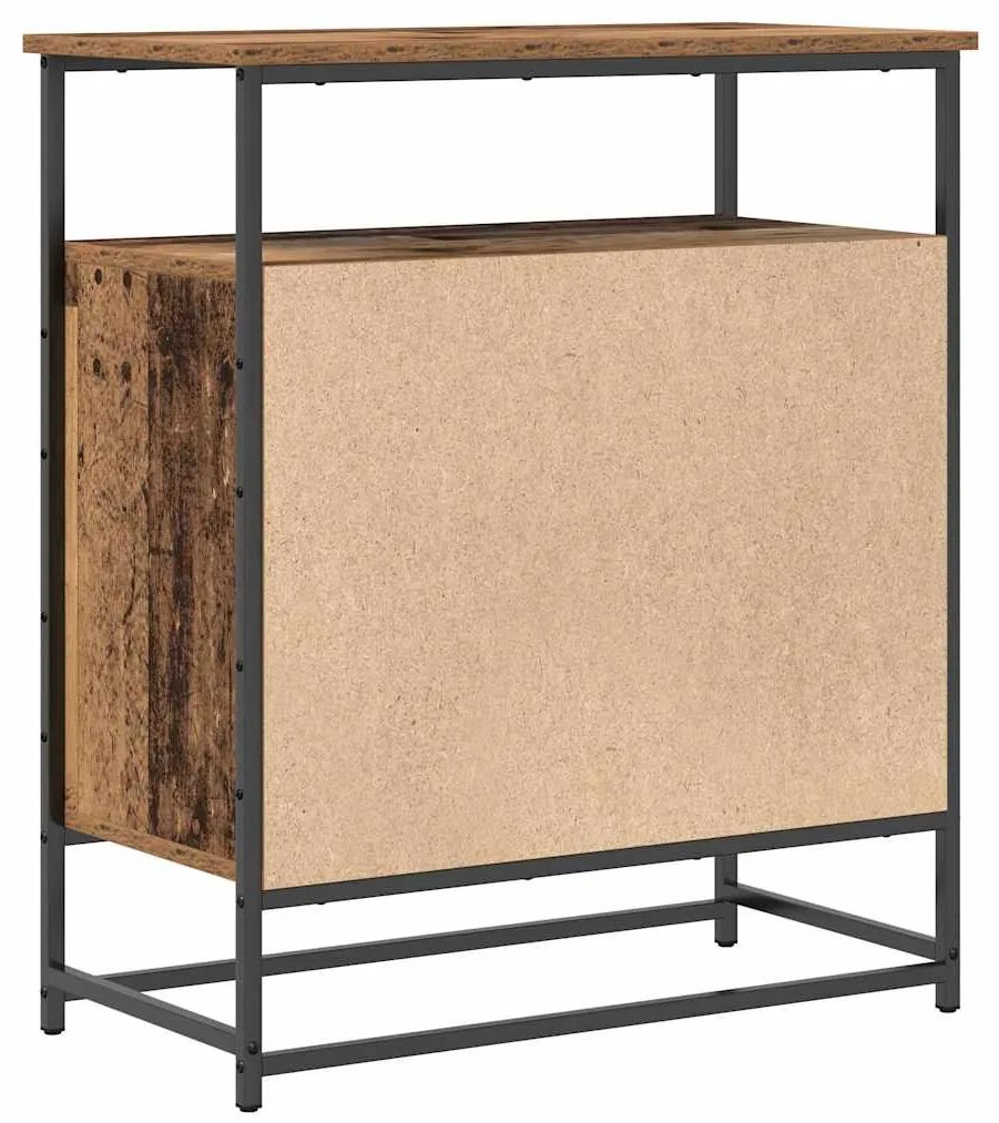 Buffet vidaXL Madeira Velha 69x35x80 cm Madeira engenheirada e Aço