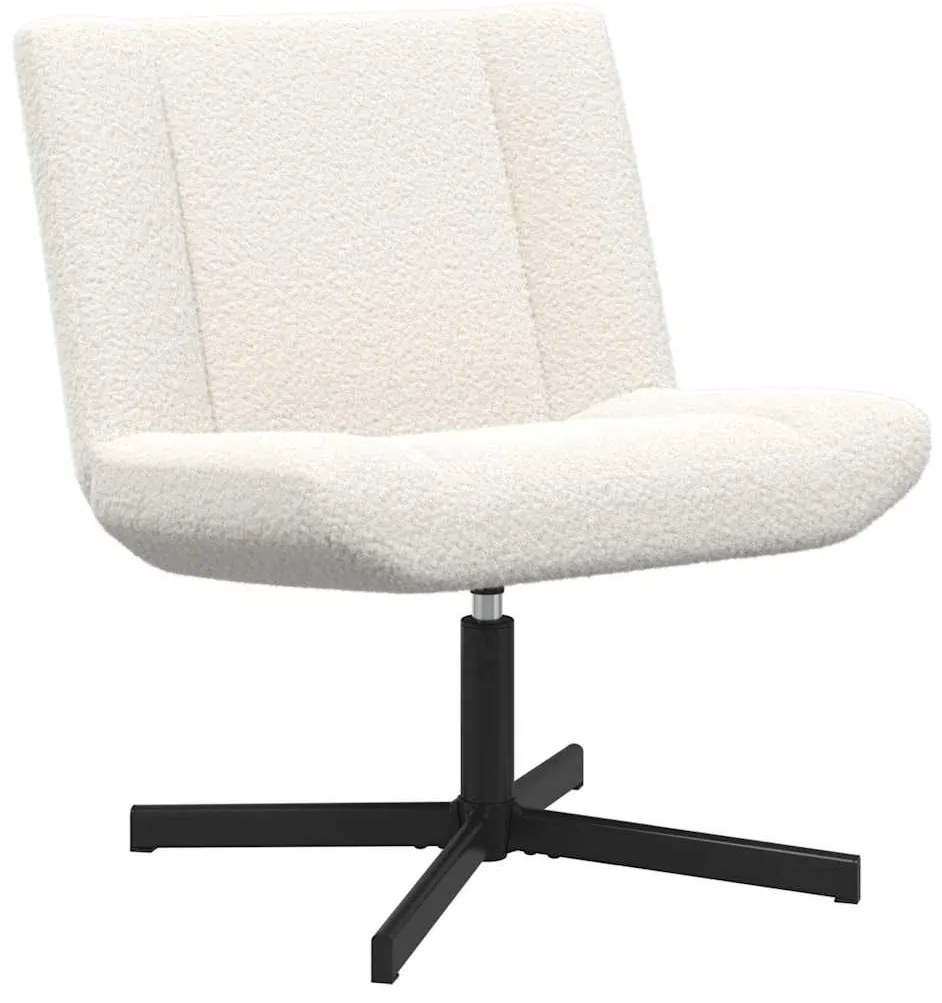 Cadeira de Acento Creme Tecido Médio Ergonómica