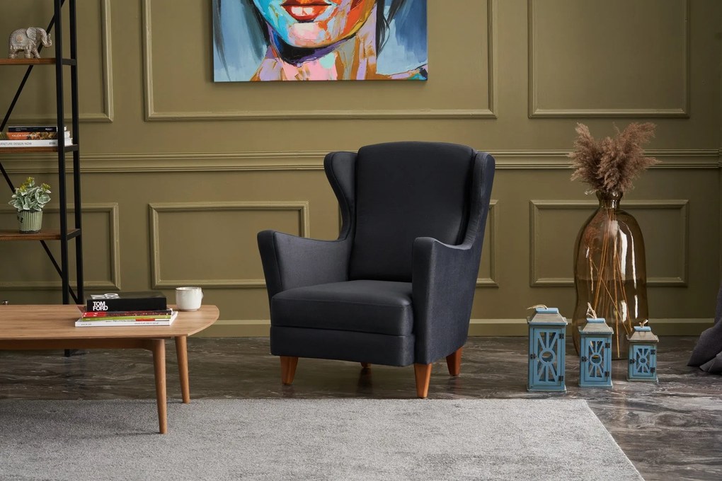 Cadeira Wing Lola – Antracite – 77x98x80 cm