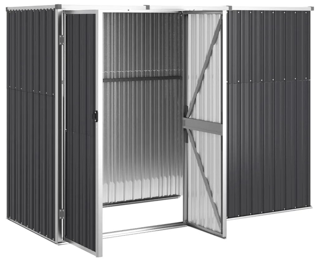 Abrigo ferramentas jardim aço galvanizado antracite