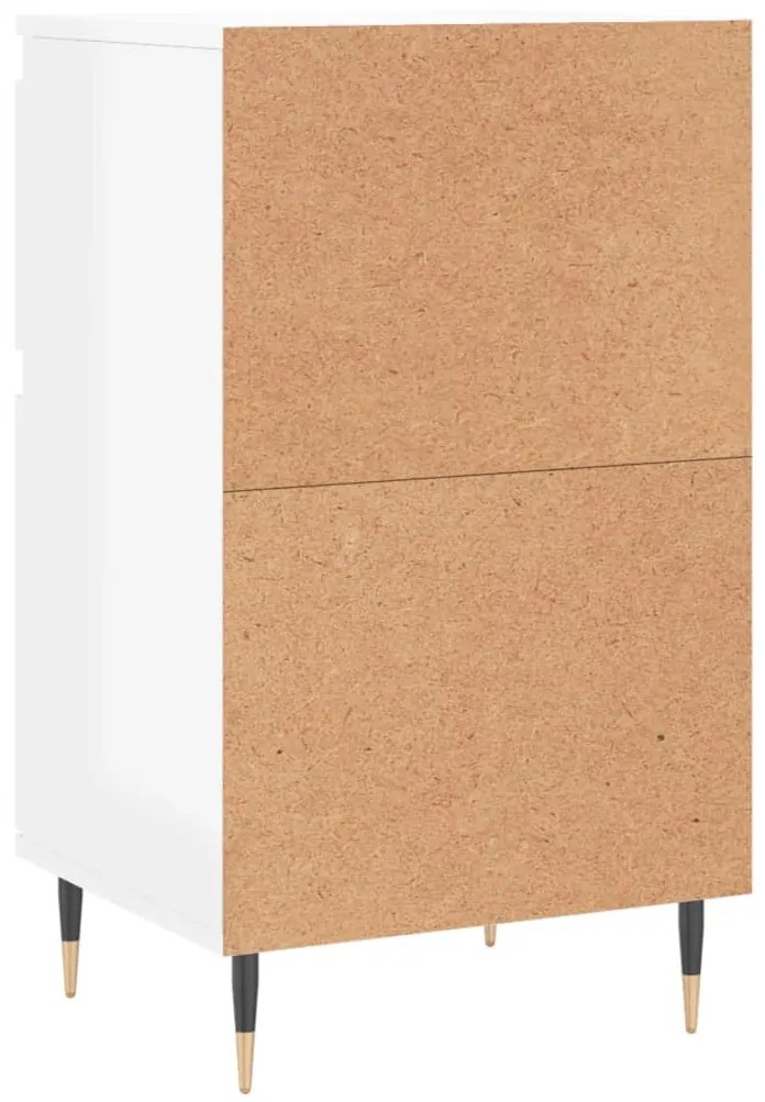 Aparadores 2 pcs 40x35x70 cm deriv. de madeira branco brilhante