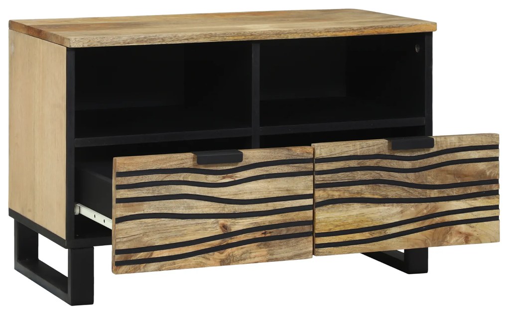 Armário de TV - 70x33.5x46 cm, Madeira de Mangueira Maciça