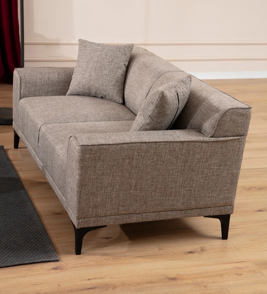 Sofá de 3 Lugares Petra – Cor Fawn – 215 x 87 x 86 cm