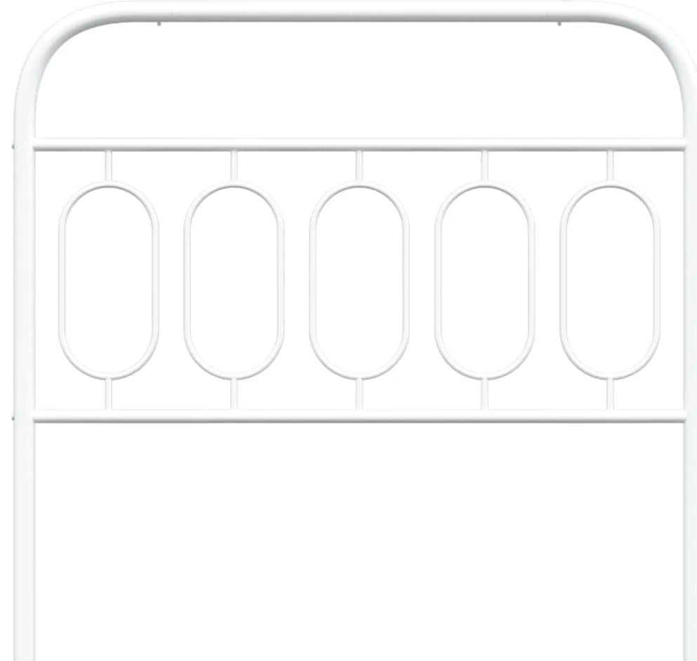 Cabeceira de cama 107 cm metal branco