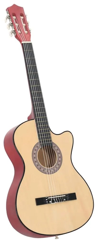 12 pcs conjunto de guitarra acústica cutaway com 6 cordas 38"
