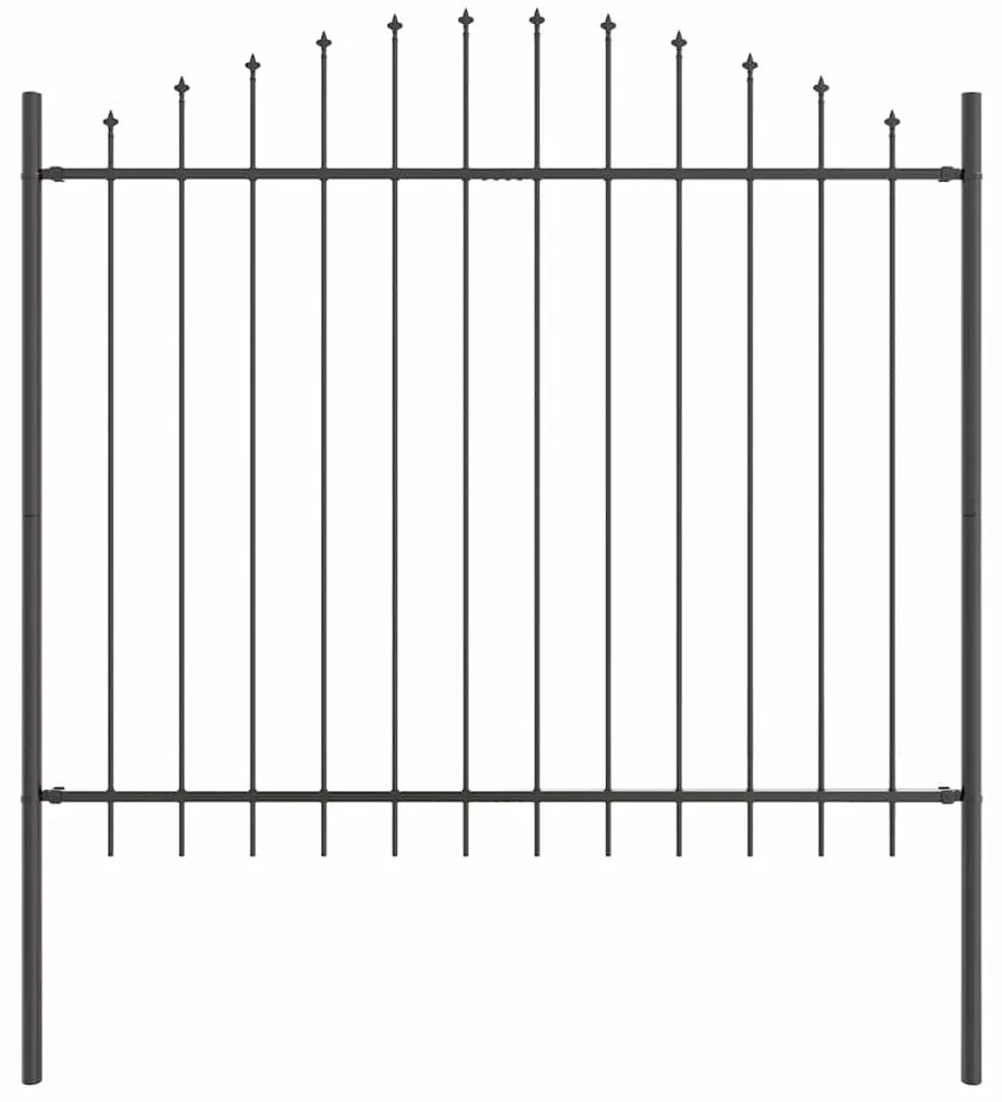 Cerca de Jardim com Topo de Arco Cinza 1,7x1,25m em Aço