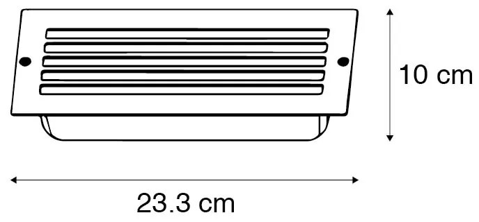Conjunto de 4 focos embutidos modernos aço IP44 - Hurricane