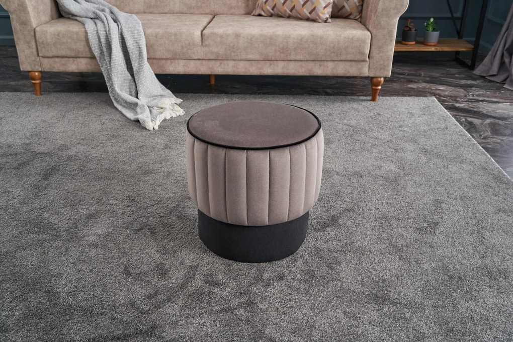 Pouffe Rose – Cinzento – 40x40x40 cm