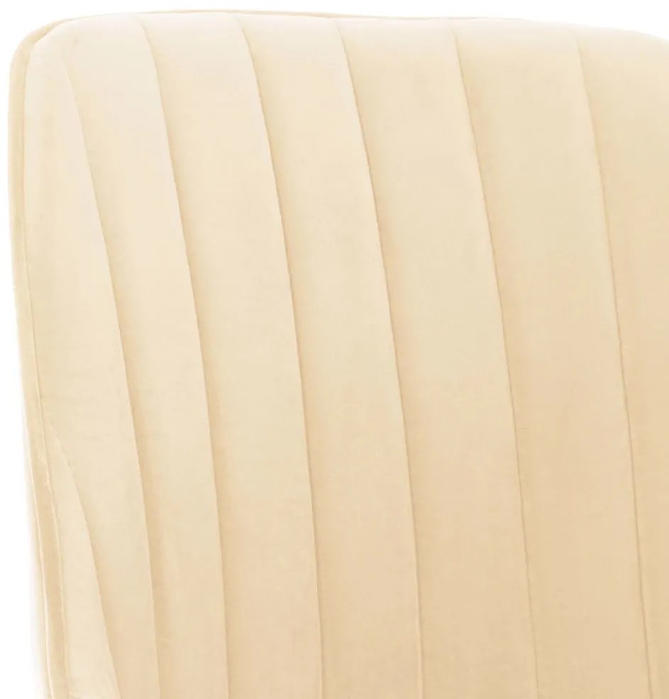 Cadeiras de jantar giratórias 2 pcs veludo cor creme