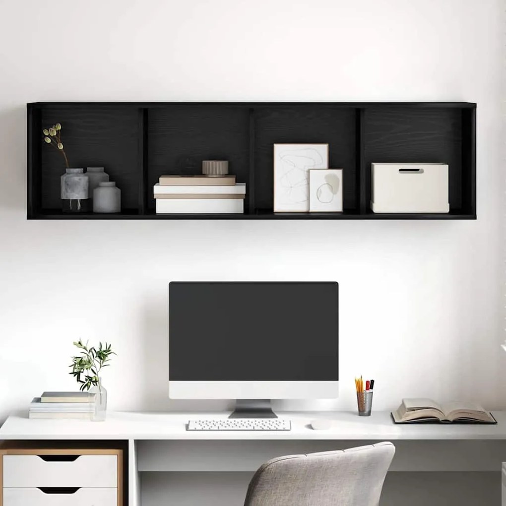 Gabinete para TV Carvalho preto 37 x 37 x 142.5 cm
