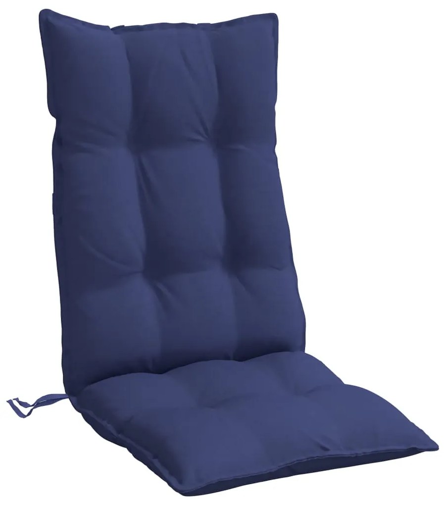 Almofadões cadeira encosto alto 4pcs tecido oxford azul-marinho