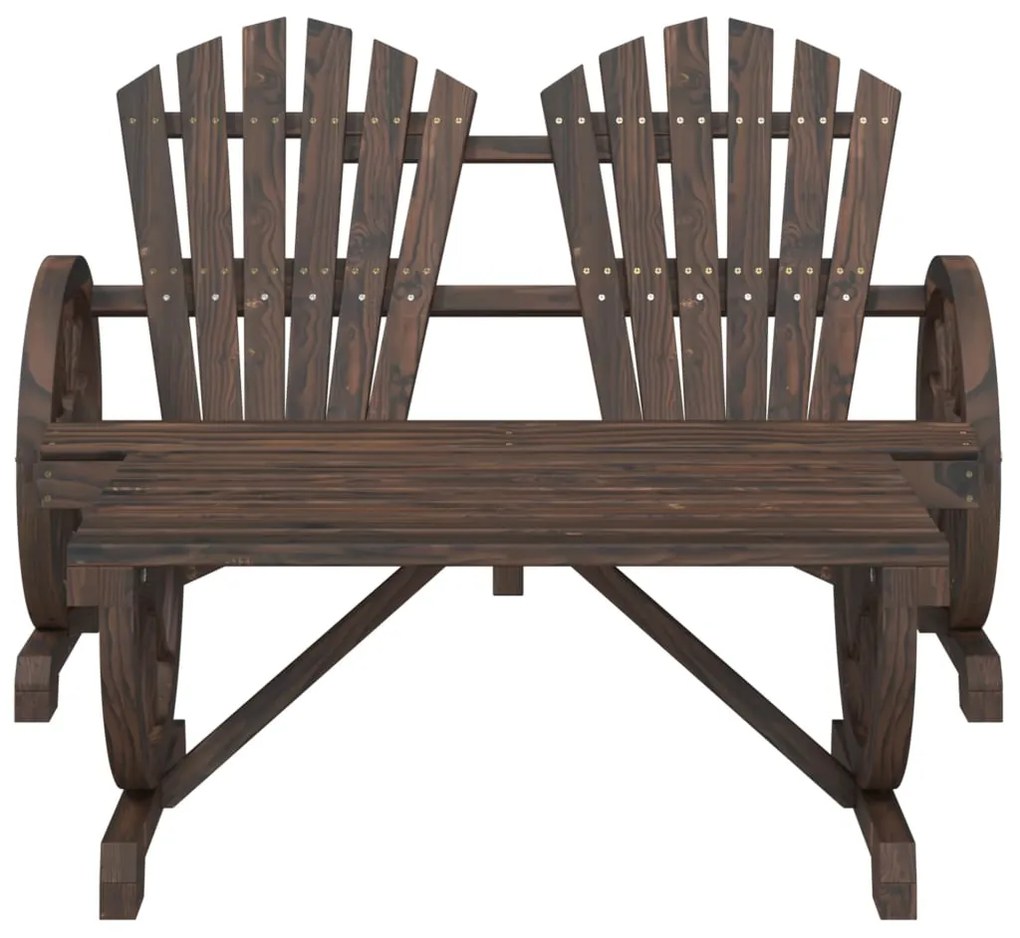 2 pcs conjunto lounge de jardim madeira de abeto maciça