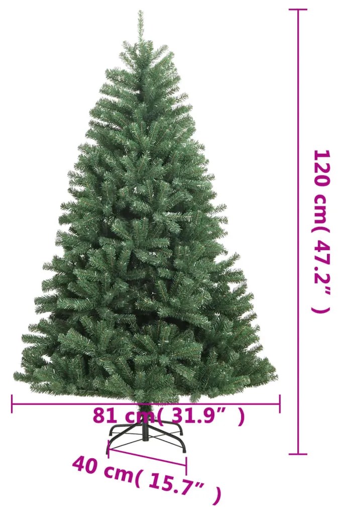 Árvore de Natal com Suporte - Verde - 120 cm