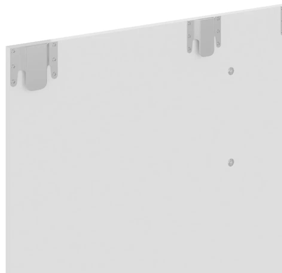 Armário parede p/ TV 120x23,5x90 cm contrapl. branco brilhante