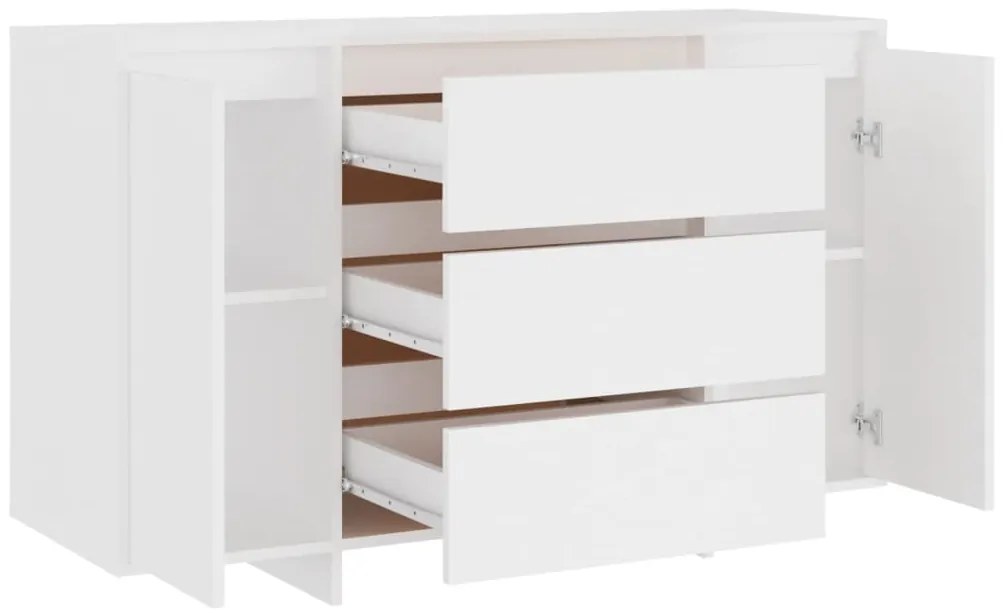 Aparador com 3 gavetas 120x41x75 cm derivados de madeira branco