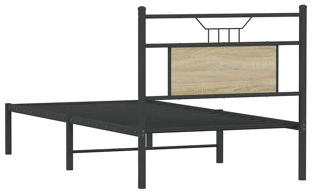 Estrutura cama s/ colchão derivados de madeira carvalho sonoma