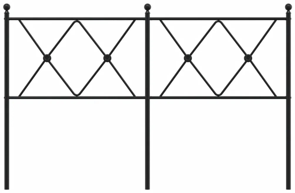 Cabeceira de cama 140 cm metal preto