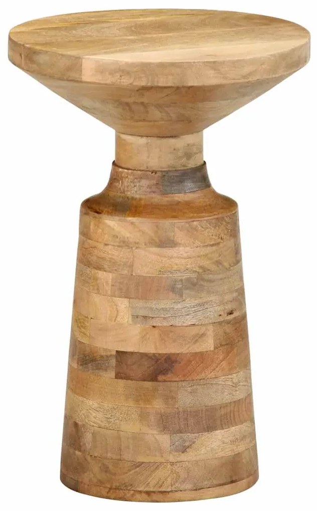 vidaXL Mesa de apoio Ø33x50 cm madeira de mangueira maciça