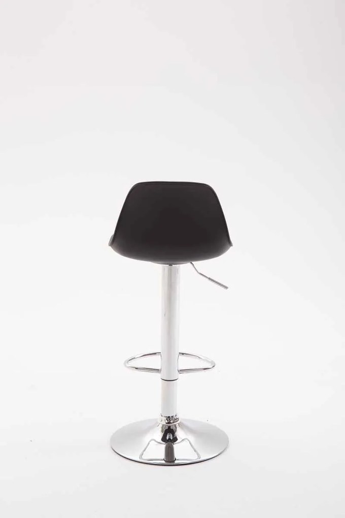 Banco alto Kiel em couro sintético 39 x 82-104 x 43 cm Preto