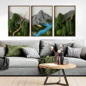 Montanhas de pedra – Autocolante de parede em múltiplas partes