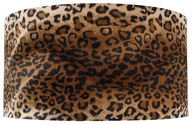Abajur de veludo estampado de leopardo 50/50/25 interior dourado Clássico / Antigo