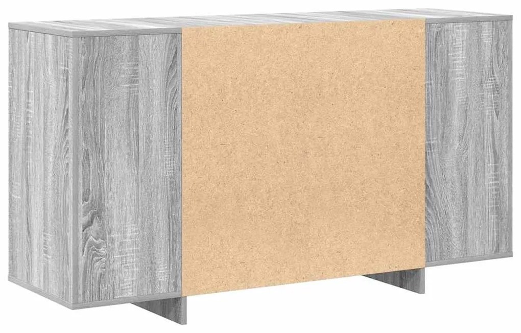 Buffet Cinzento Cinza Sonoma Madeira de Engenharia 135 x 41 x 75 cm