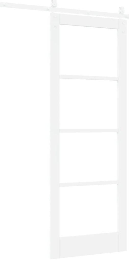 Conjunto de Porta Deslizante vidaXL com Conjunto de Acessórios Branca