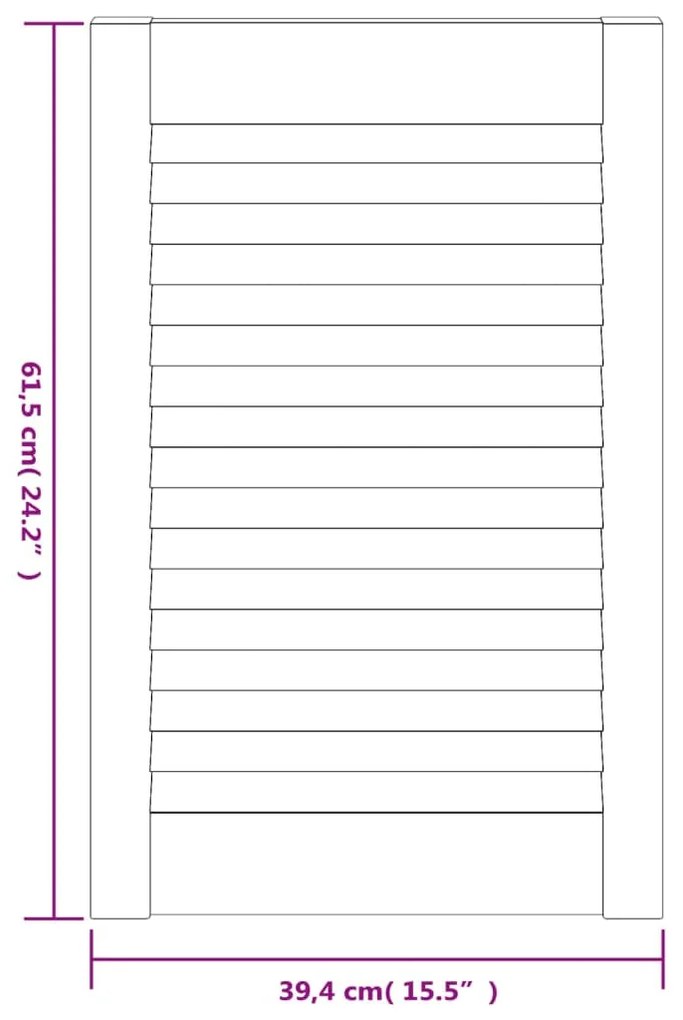 Portas de armário 4 pcs design de persiana pinho maciço branco