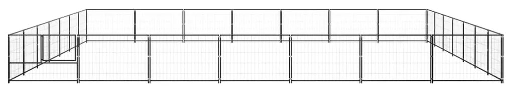 Canil para cães 49 m² aço preto