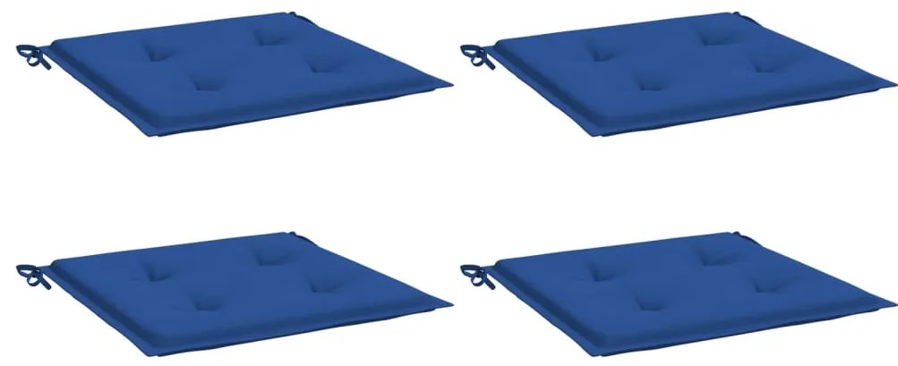 Almofadões p/ cadeiras jardim 4 pcs 50x50x3 cm oxford azul real