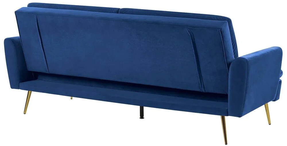 Sofá-cama em veludo azul marinho VETTRE Beliani