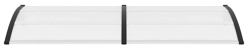 Toldo para porta 240x75 cm PC preto e transparente
