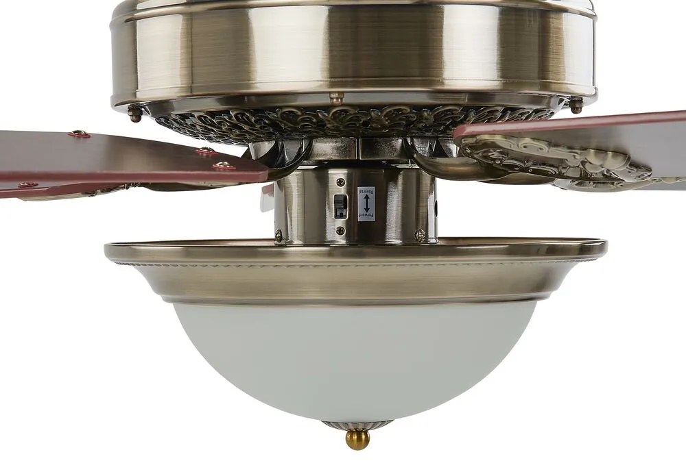 Ventoinha de teto dourada com luz LED BEGEJ Beliani