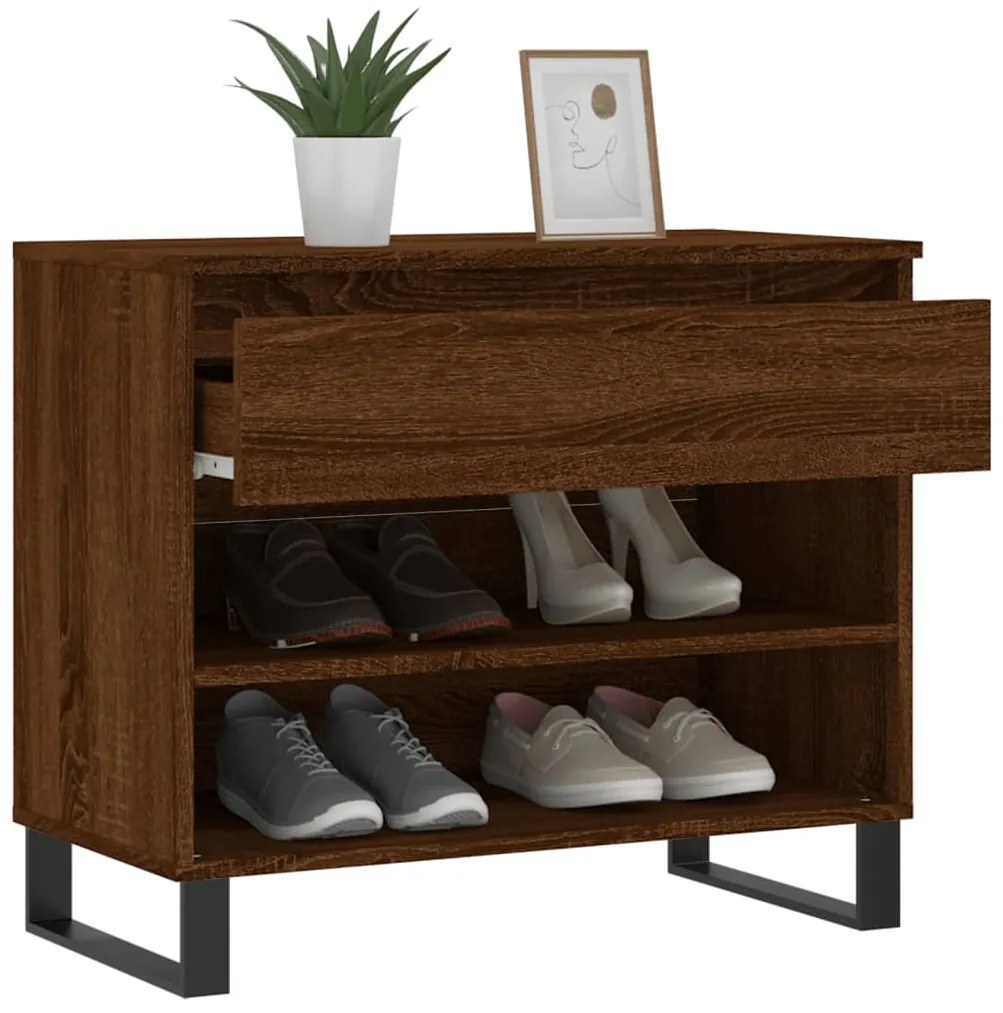 Sapateira 70x36x60 cm derivados de madeira carvalho castanho