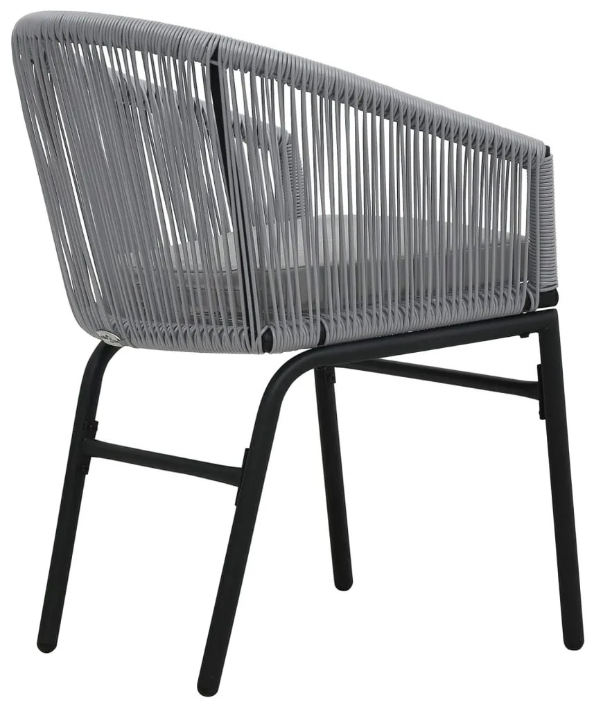 Cadeiras de jardim 2 pcs vime PE antracite