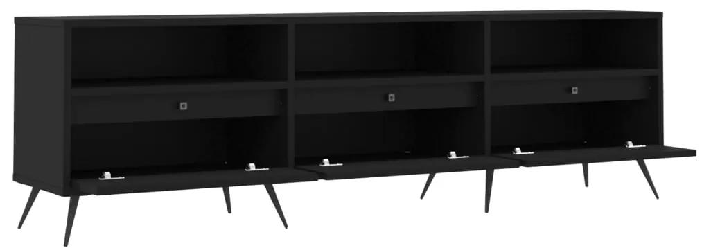 Móvel de TV 150x30x44,5 cm derivados de madeira preto