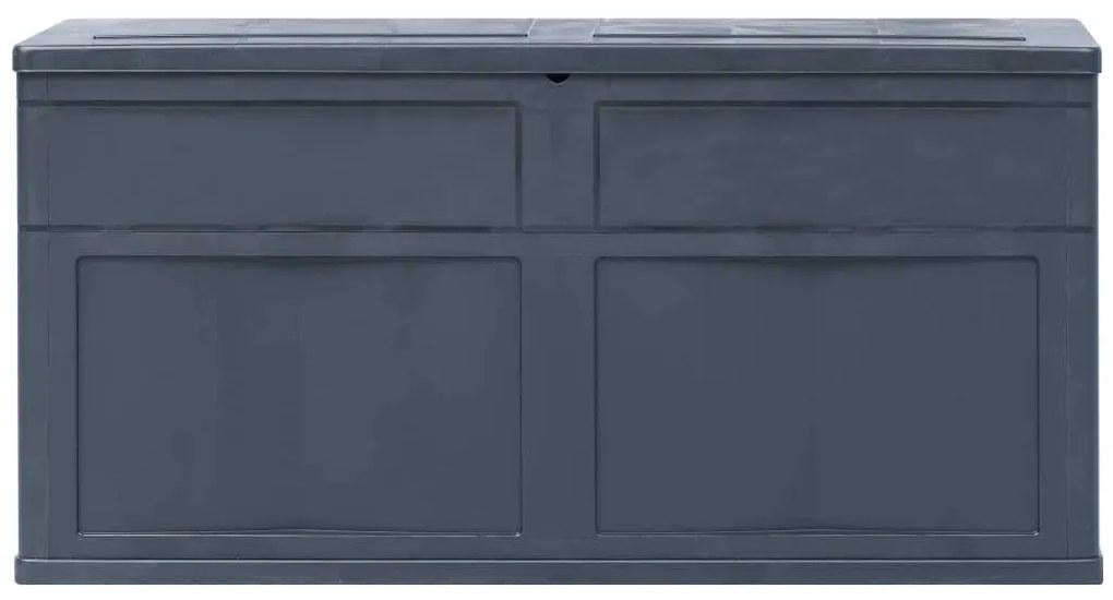 Caixa de arrumação para jardim 320 L preto