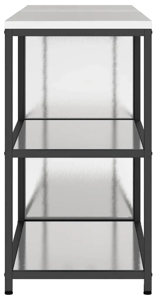 Conjunto de Armazenamento de Cozinha com prateleira 2 pcs Prata