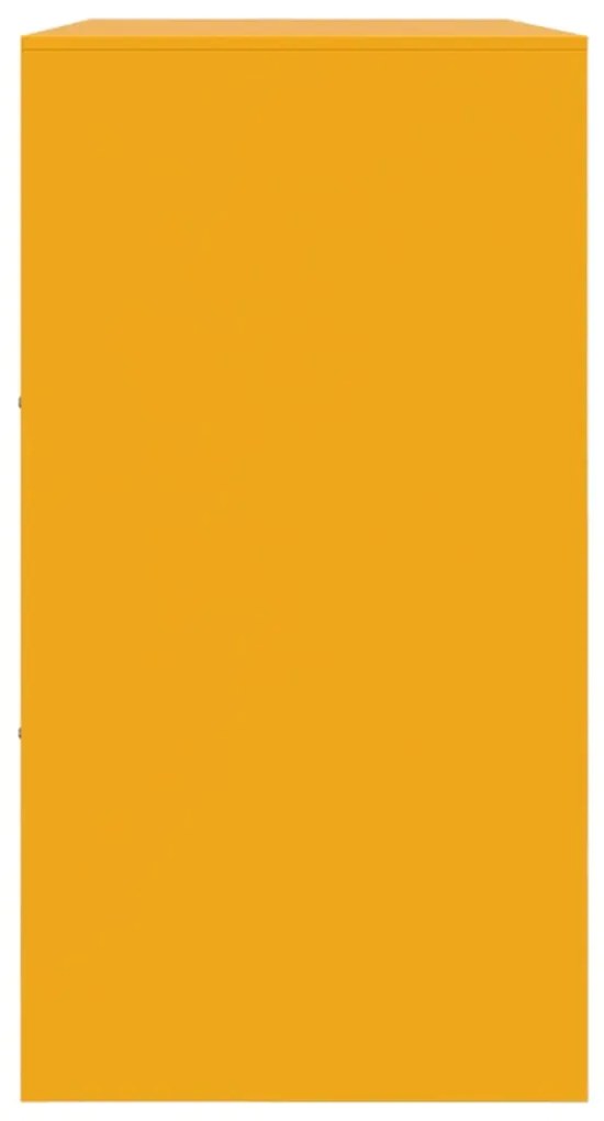 Aparador 99x39x73 cm aço amarelo mostarda