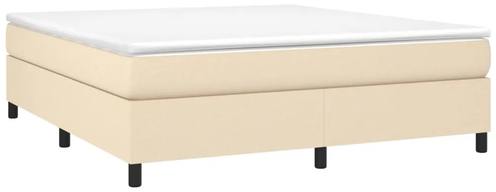 Estrutura de cama sem colchão 160x200 cm tecido cor creme