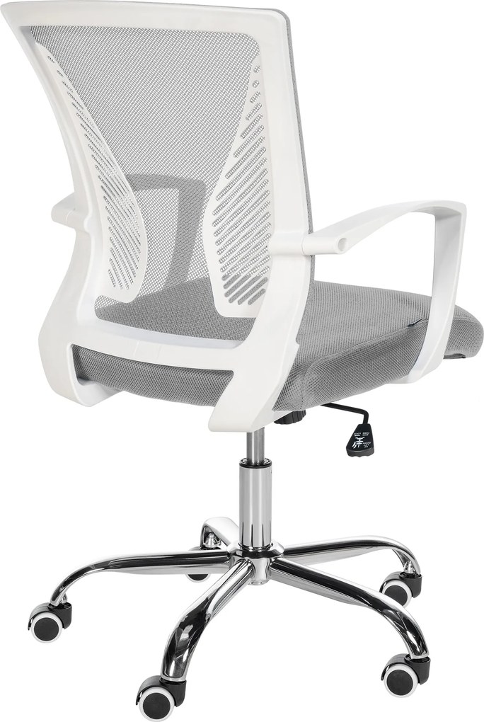 Cadeira de escritório Tracy cinzento claro cromado