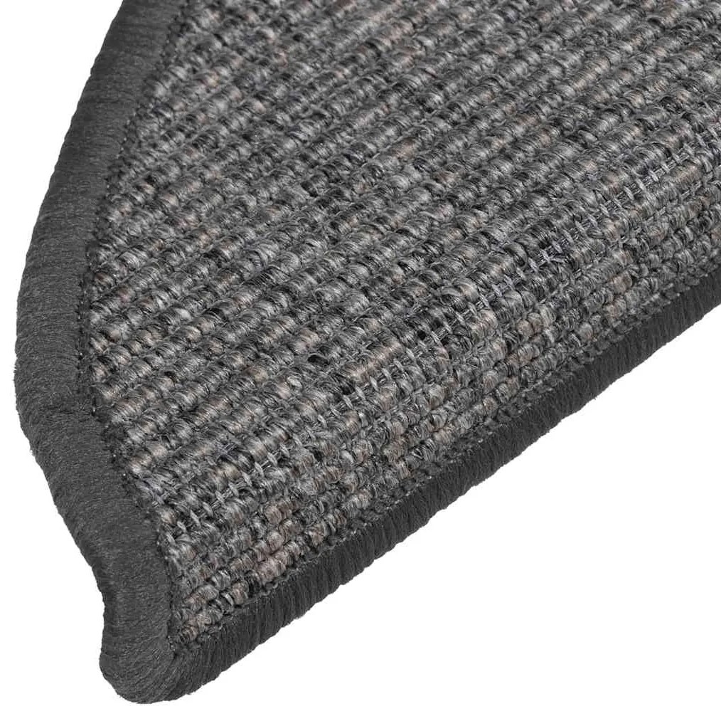Tapetes de escada adesivos 15 pcs 56x17x3 cm bege e cinzento