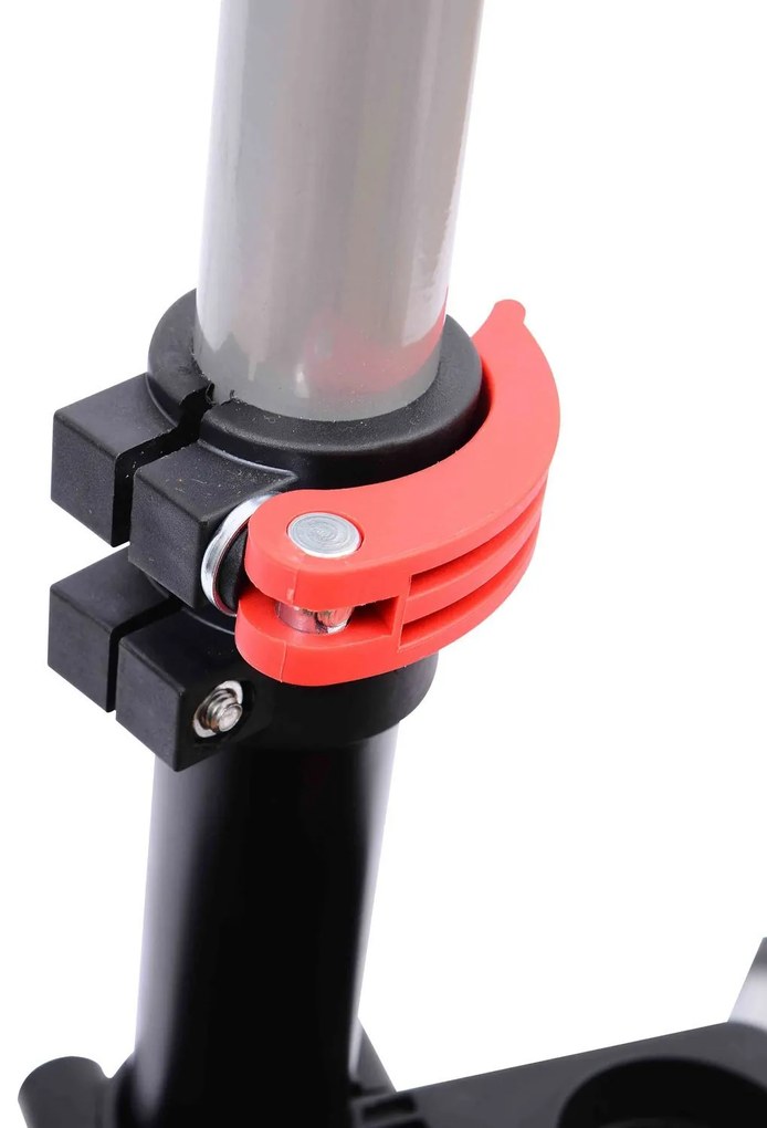 Suporte tipo cavalete para reparação de bicicletas – Cor preto e prateado - Aço – 100x56x190cm