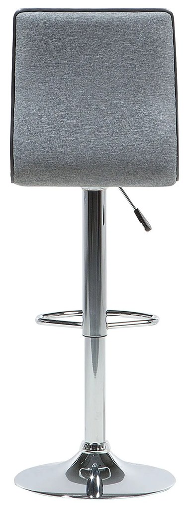 Conjunto de 2 bancos de bar em tecido cinzento LUCERNE Beliani
