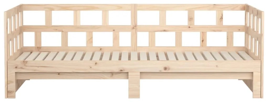 Sofá-cama de puxar 2x(90x200) cm pinho maciço